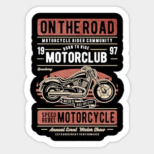 On The Road motorclub Sticker